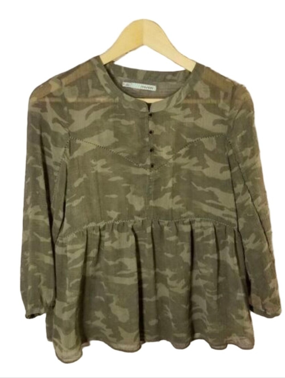 Maurices army print blouse